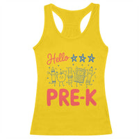 First Day of Pre-K Boys Girls Toddler Preschool Patriotic US Racerback Tank Top