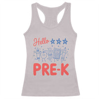 First Day of Pre-K Boys Girls Toddler Preschool Patriotic US Racerback Tank Top