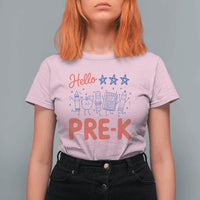 First Day of Pre-K Boys Girls Toddler Preschool Patriotic US T Shirt For Women