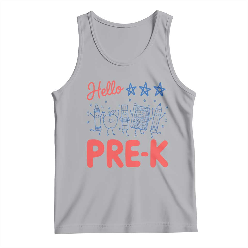 First Day of Pre-K Boys Girls Toddler Preschool Patriotic US Tank Top
