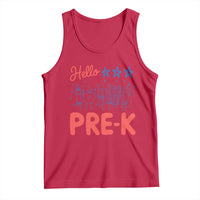 First Day of Pre-K Boys Girls Toddler Preschool Patriotic US Tank Top