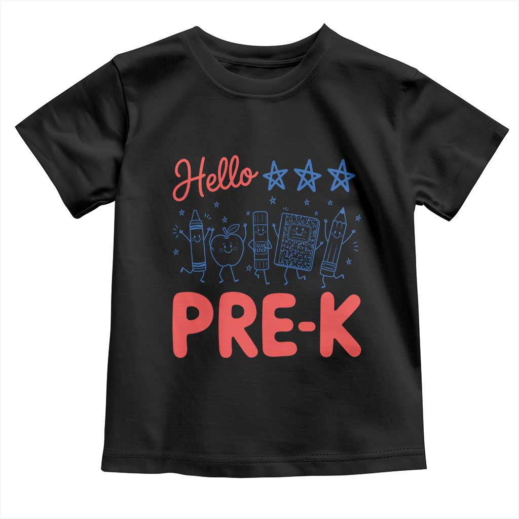 First Day of Pre-K Boys Girls Toddler Preschool Patriotic US Toddler T Shirt