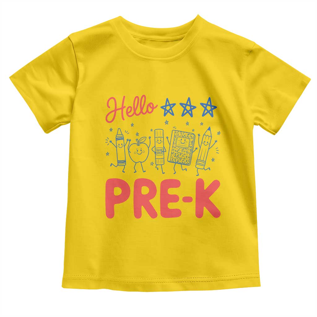 First Day of Pre-K Boys Girls Toddler Preschool Patriotic US Toddler T Shirt