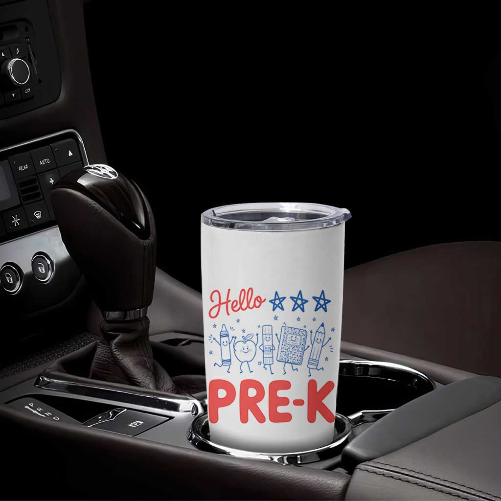 First Day of Pre-K Boys Girls Toddler Preschool Patriotic US Tumbler Cup