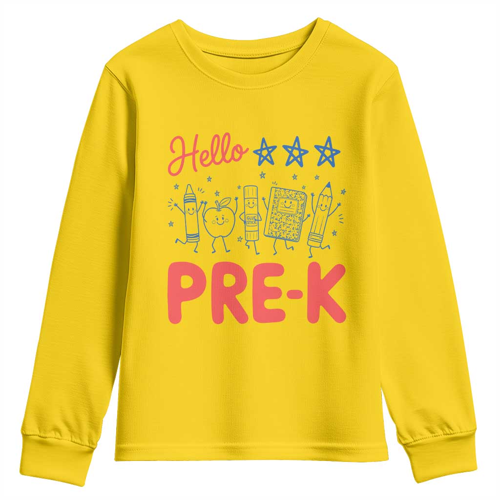 First Day of Pre-K Boys Girls Toddler Preschool Patriotic US Youth Sweatshirt
