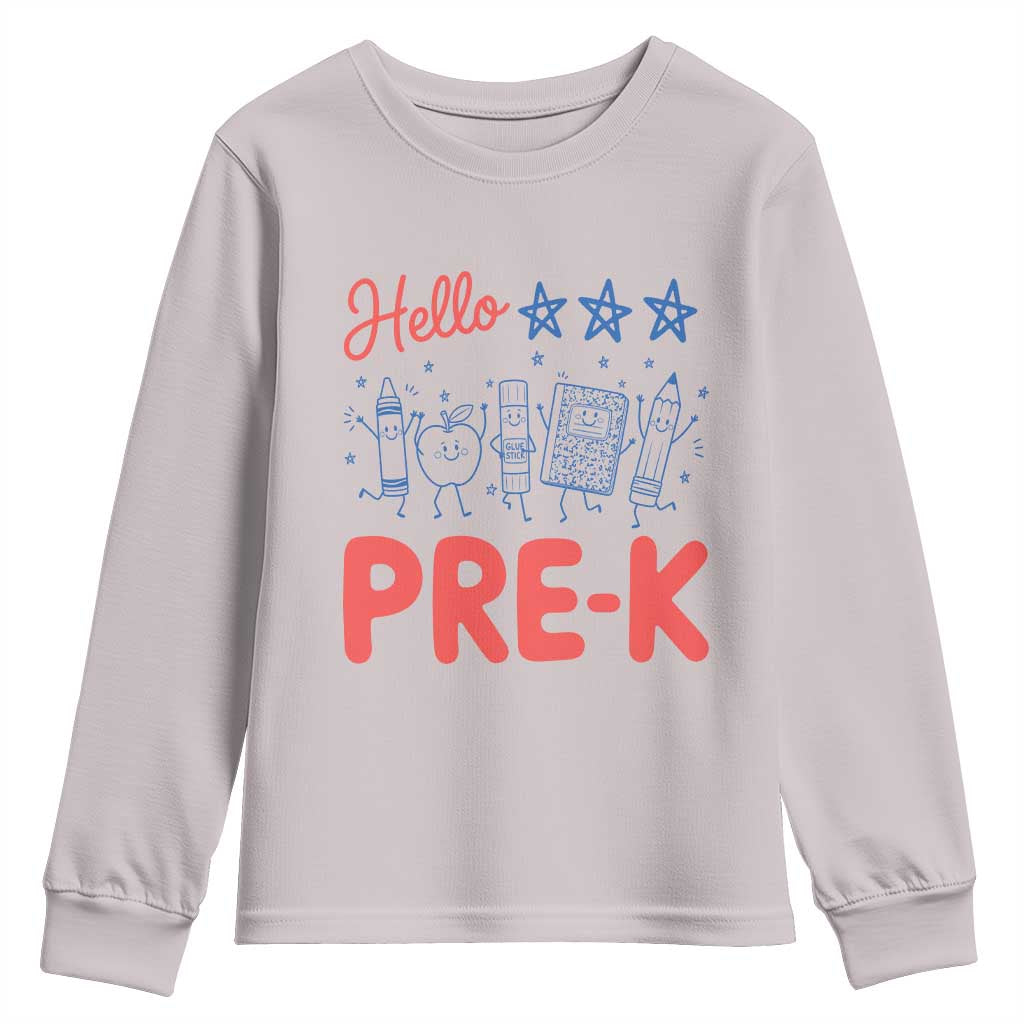 First Day of Pre-K Boys Girls Toddler Preschool Patriotic US Youth Sweatshirt
