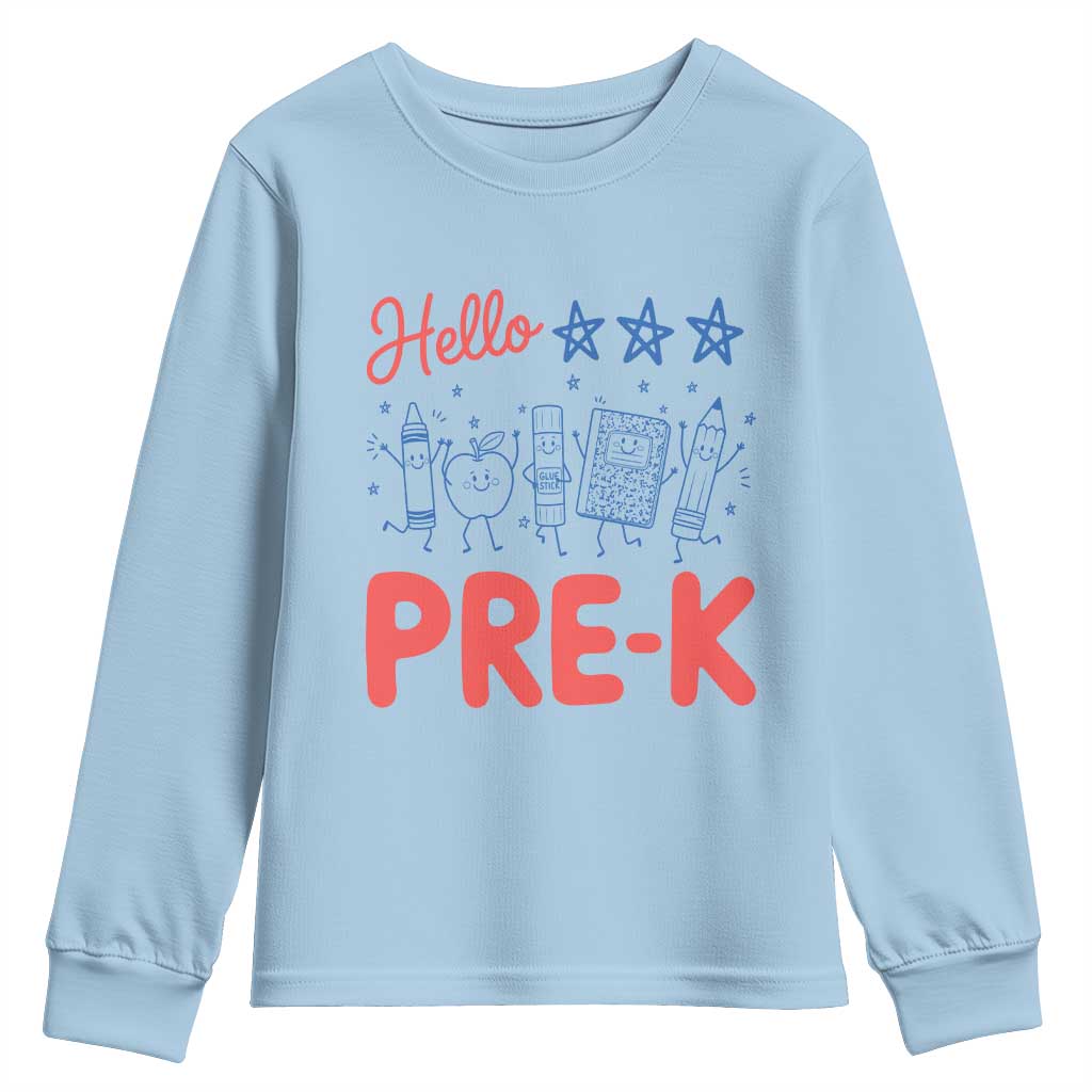 First Day of Pre-K Boys Girls Toddler Preschool Patriotic US Youth Sweatshirt