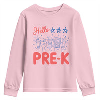 First Day of Pre-K Boys Girls Toddler Preschool Patriotic US Youth Sweatshirt