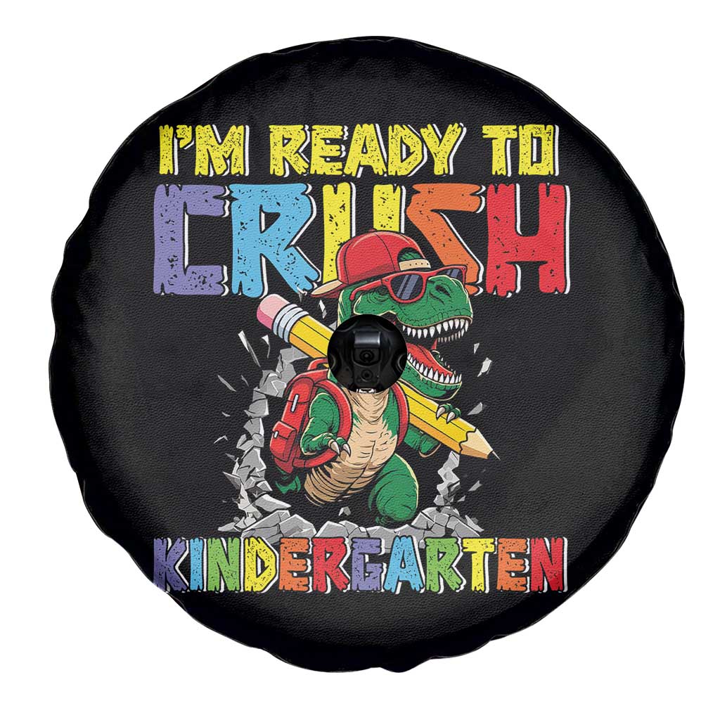 I'm Ready to Crush Pre-K Back to School T-Rex Dinosaur Spare Tire Cover
