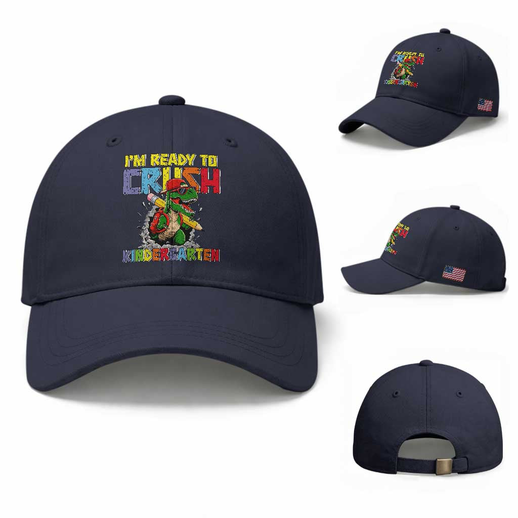 I'm Ready to Crush Pre-K Back to School T-Rex Dinosaur Baseball Cap