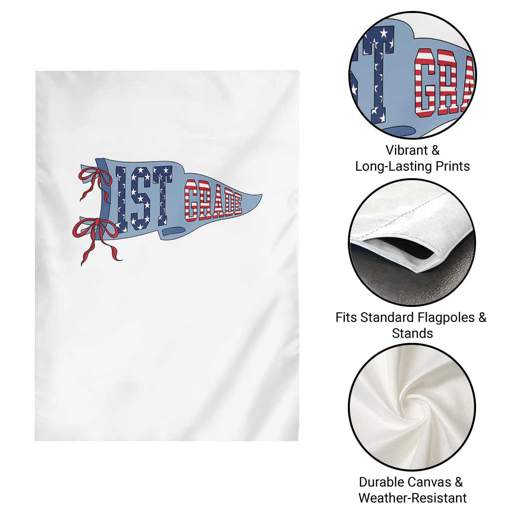 1st Grade Teacher Pennant US Flag Back to School Garden Flag