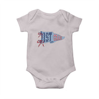 1st Grade Teacher Pennant US Flag Back to School Baby Onesie