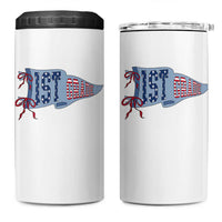 1st Grade Teacher Pennant US Flag Back to School 4 in 1 Can Cooler Tumbler