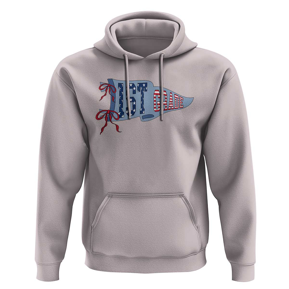 1st Grade Teacher Pennant US Flag Back to School Hoodie