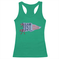 1st Grade Teacher Pennant US Flag Back to School Racerback Tank Top