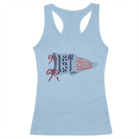1st Grade Teacher Pennant US Flag Back to School Racerback Tank Top