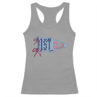 1st Grade Teacher Pennant US Flag Back to School Racerback Tank Top