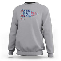 1st Grade Teacher Pennant US Flag Back to School Sweatshirt