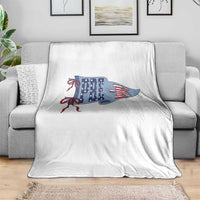 Pre-K Teacher Pennant US Flag Back to School Throw Blanket