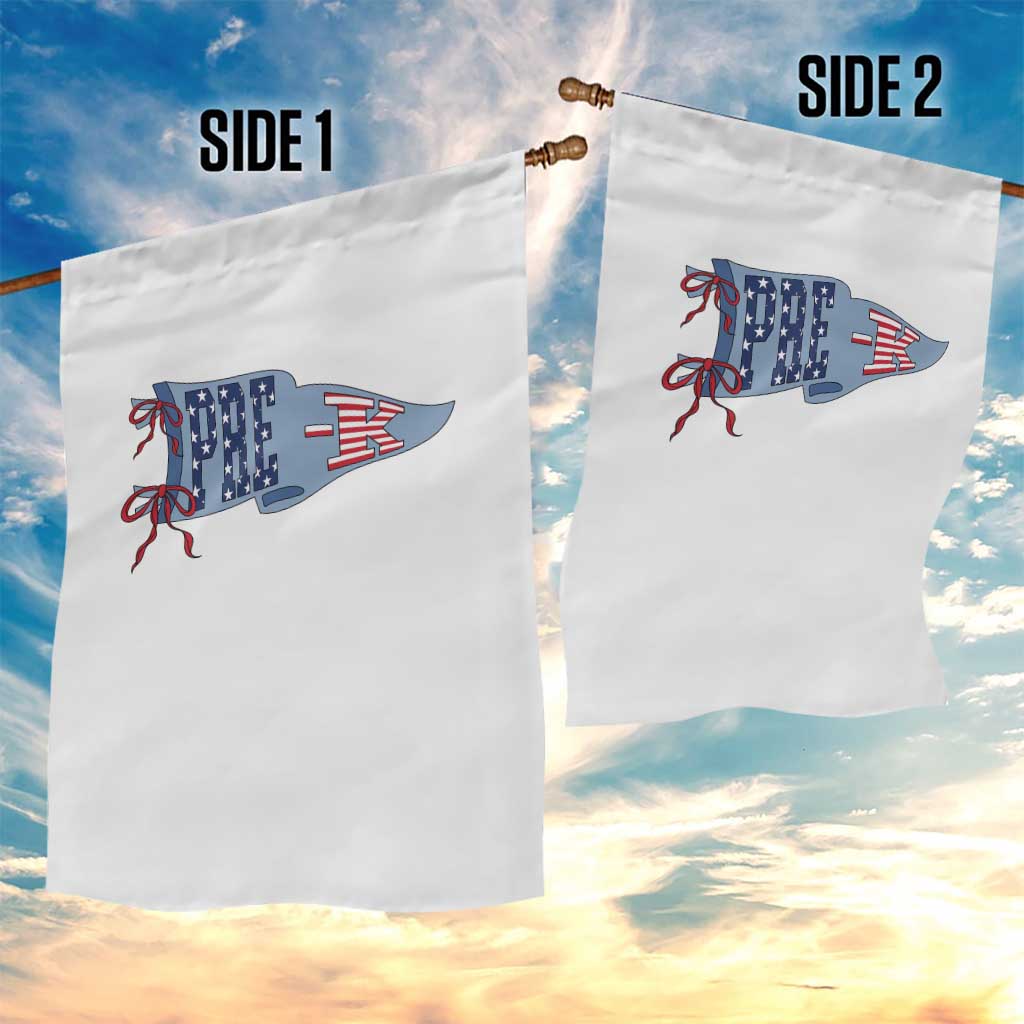 Pre-K Teacher Pennant US Flag Back to School Garden Flag