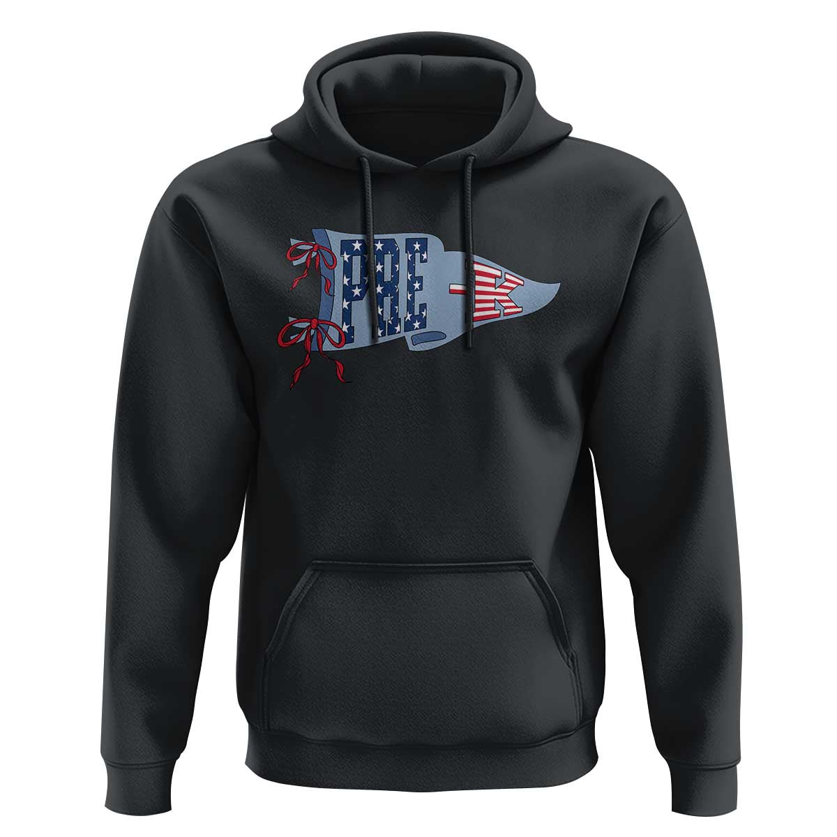 Pre-K Teacher Pennant US Flag Back to School Hoodie