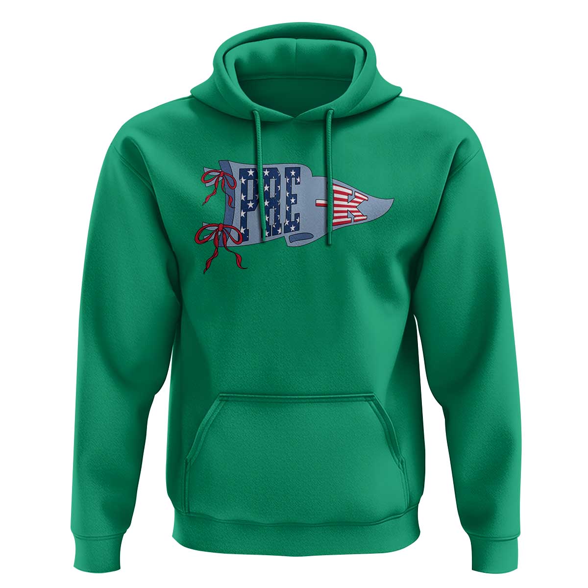 Pre-K Teacher Pennant US Flag Back to School Hoodie