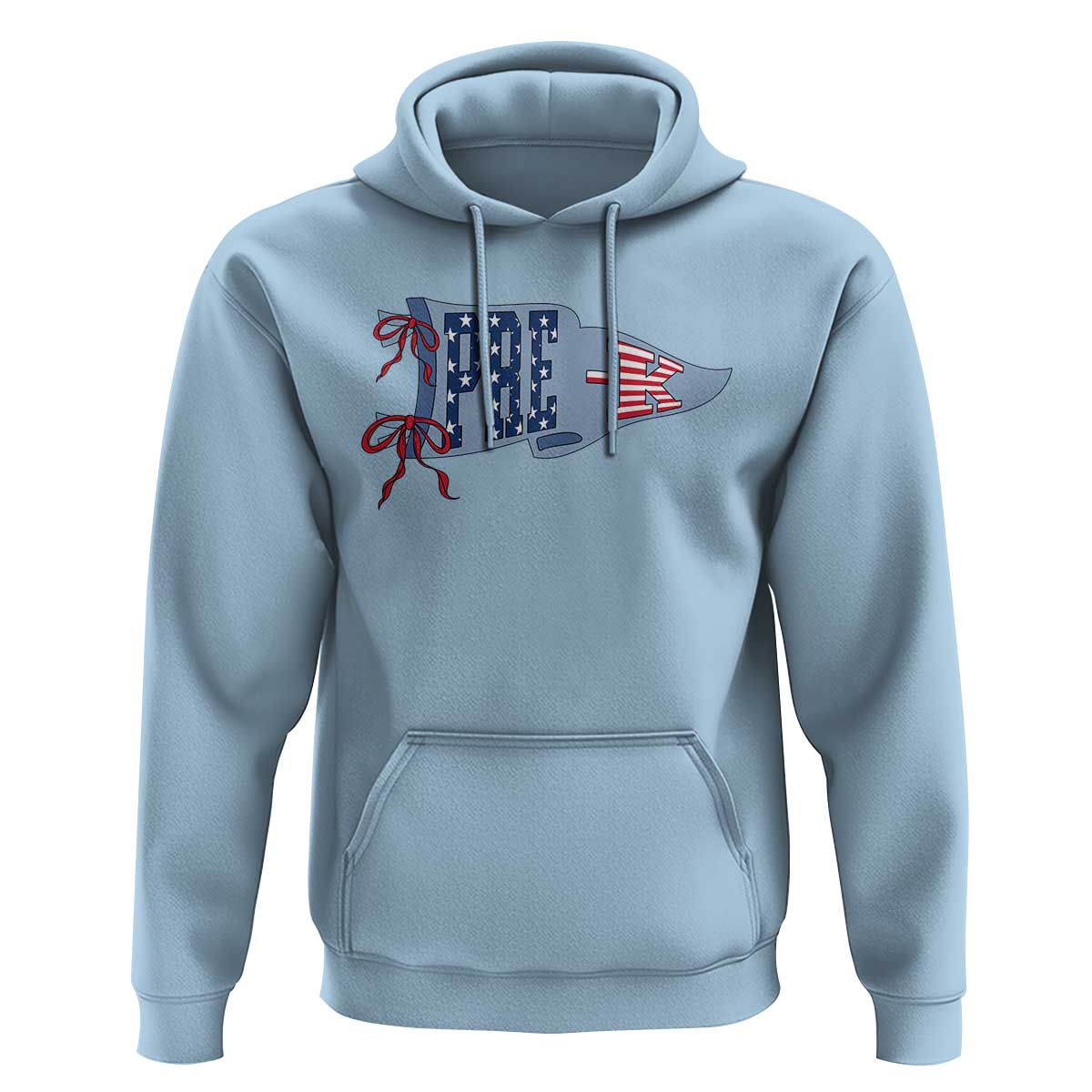 Pre-K Teacher Pennant US Flag Back to School Hoodie