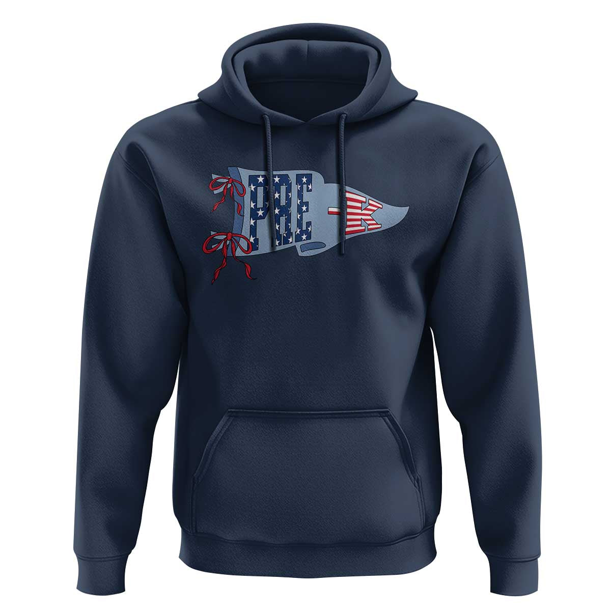 Pre-K Teacher Pennant US Flag Back to School Hoodie