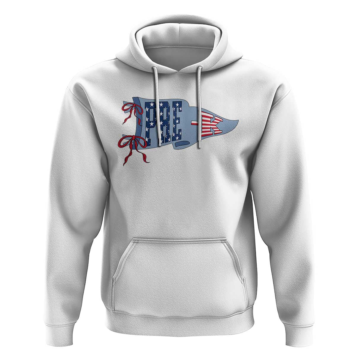 Pre-K Teacher Pennant US Flag Back to School Hoodie
