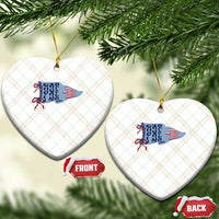 Pre-K Teacher Pennant US Flag Back to School Ceramic Ornament