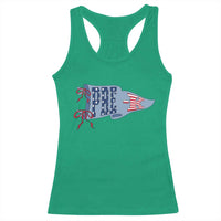 Pre-K Teacher Pennant US Flag Back to School Racerback Tank Top