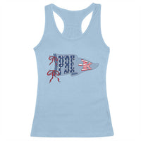 Pre-K Teacher Pennant US Flag Back to School Racerback Tank Top