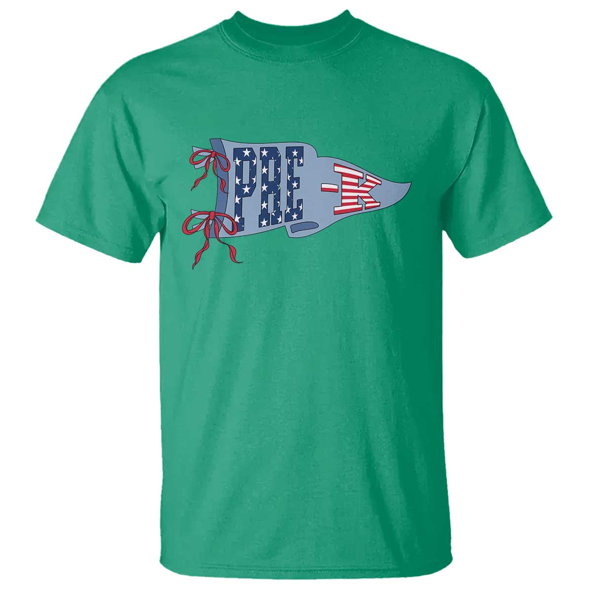 Pre-K Teacher Pennant US Flag Back to School T Shirt