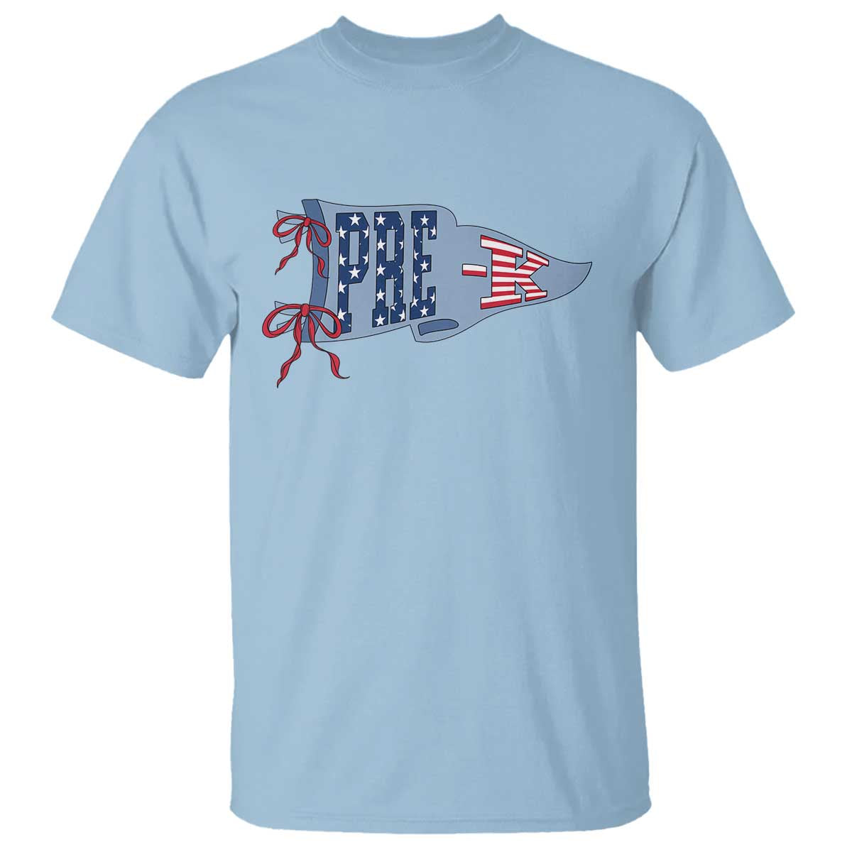 Pre-K Teacher Pennant US Flag Back to School T Shirt