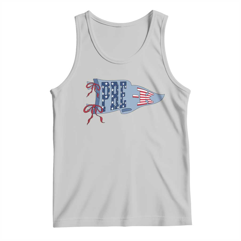 Pre-K Teacher Pennant US Flag Back to School Tank Top