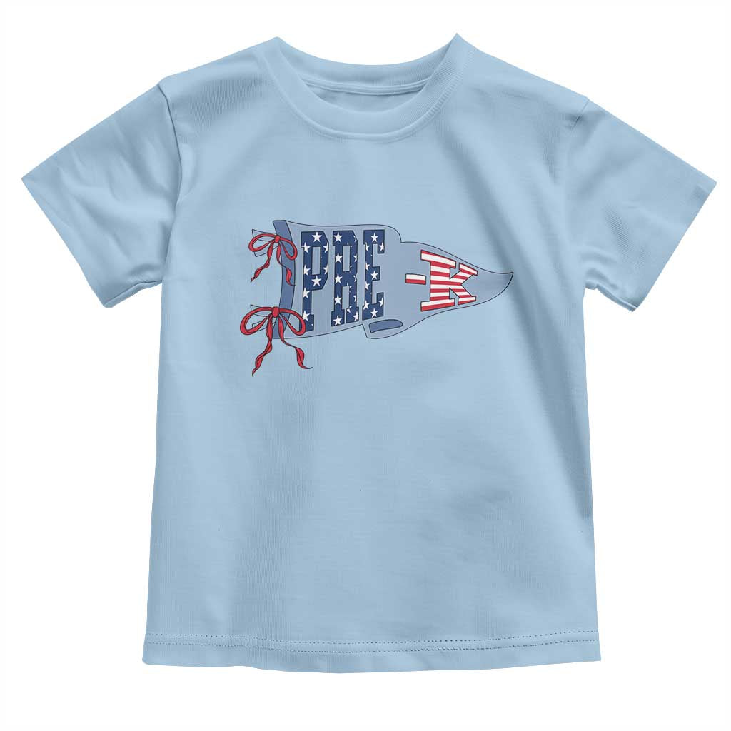 Pre-K Teacher Pennant US Flag Back to School Toddler T Shirt