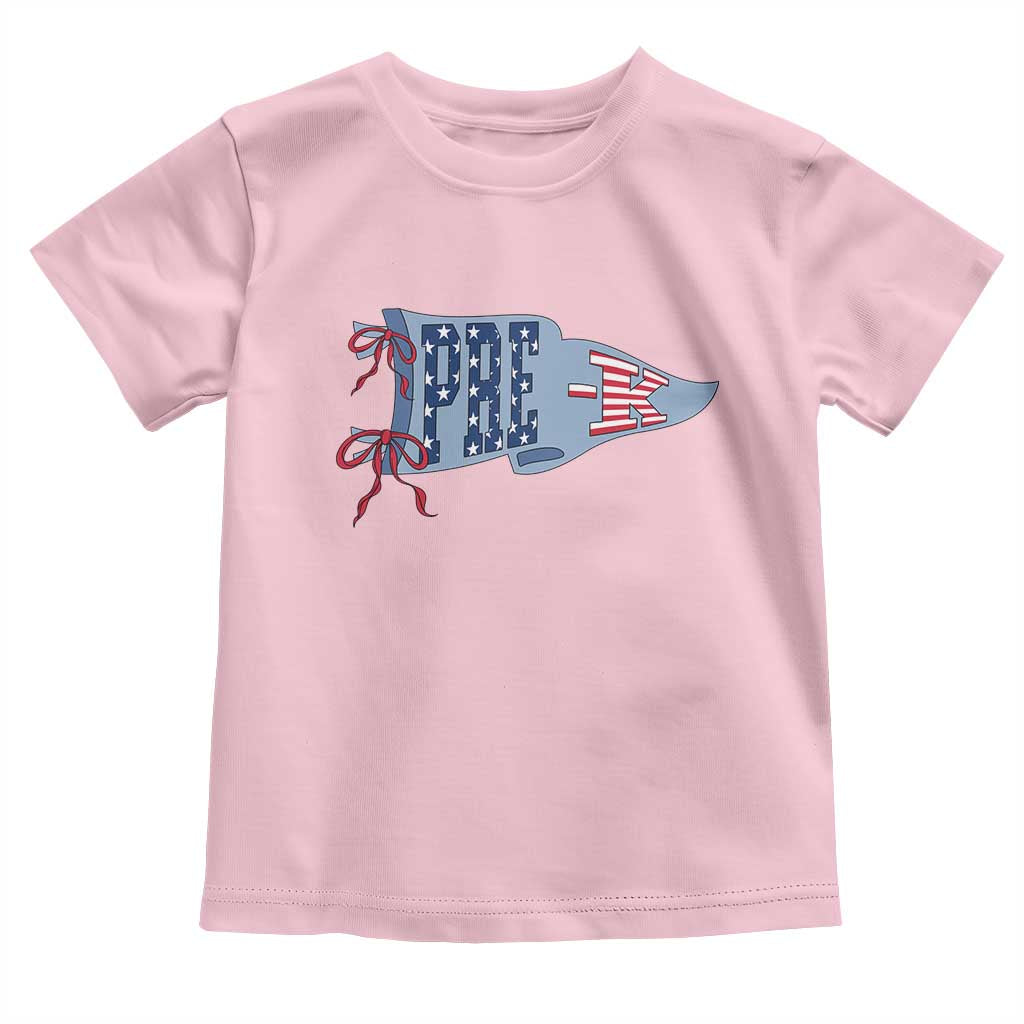 Pre-K Teacher Pennant US Flag Back to School Toddler T Shirt
