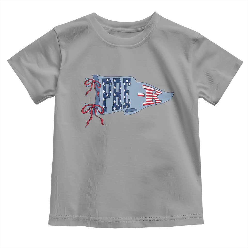 Pre-K Teacher Pennant US Flag Back to School Toddler T Shirt