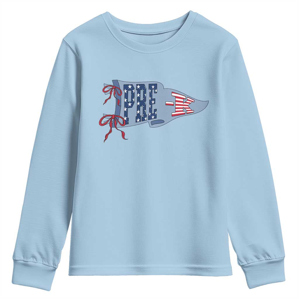 Pre-K Teacher Pennant US Flag Back to School Youth Sweatshirt