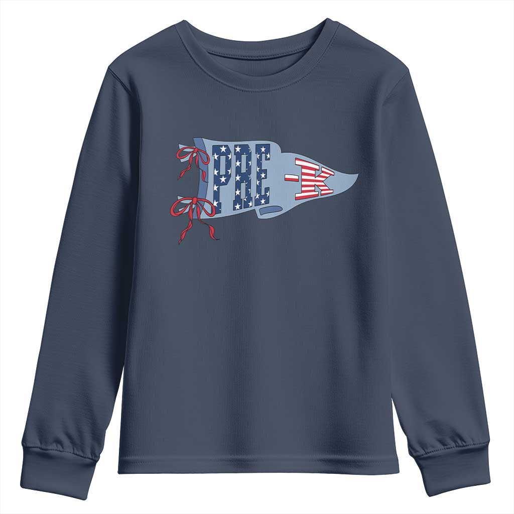 Pre-K Teacher Pennant US Flag Back to School Youth Sweatshirt