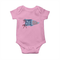 5th Grade Teacher Pennant US Flag Back to School Baby Onesie