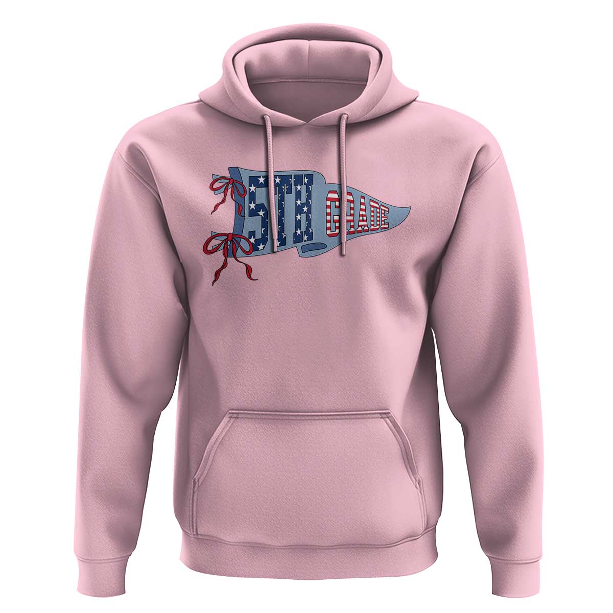 5th Grade Teacher Pennant US Flag Back to School Hoodie