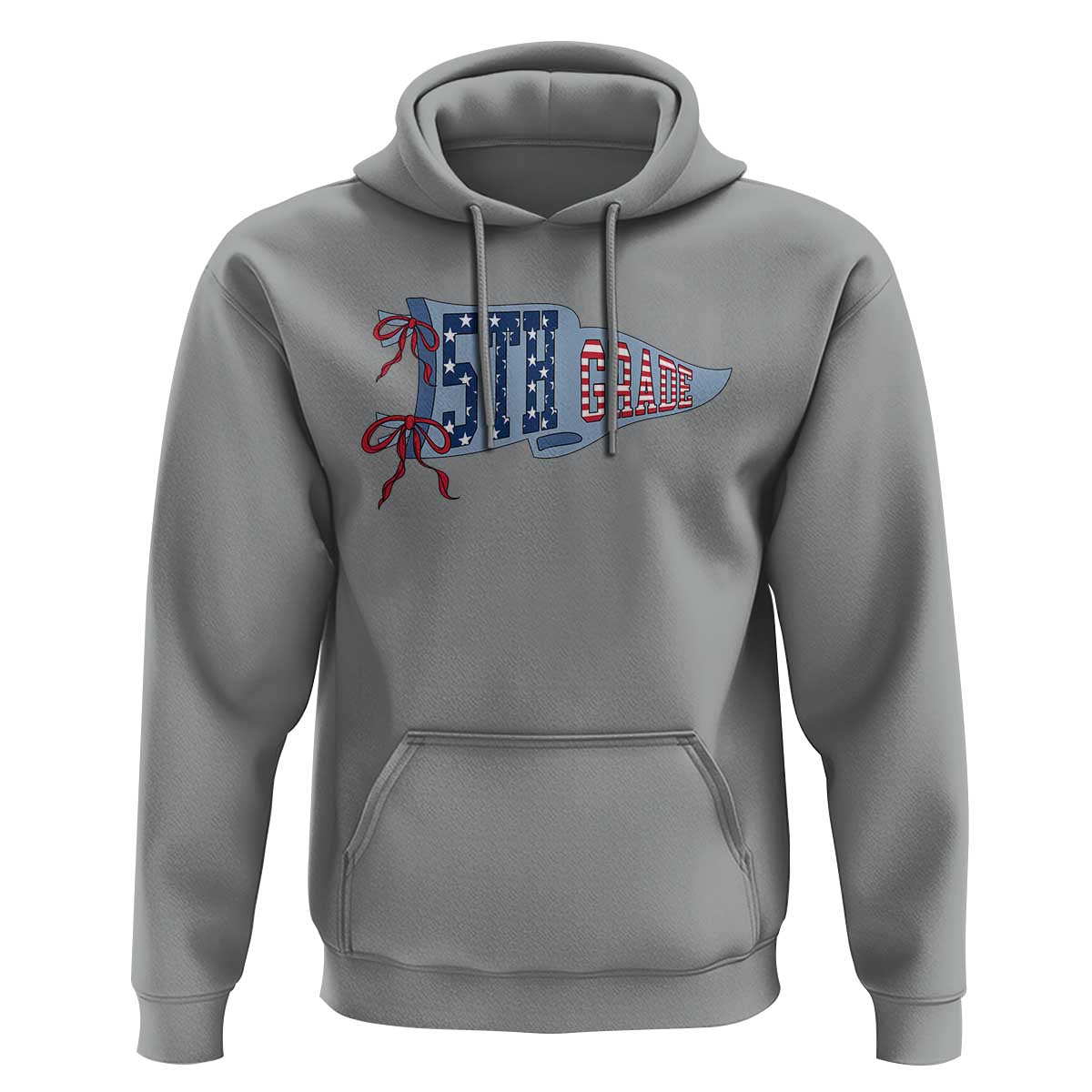 5th Grade Teacher Pennant US Flag Back to School Hoodie
