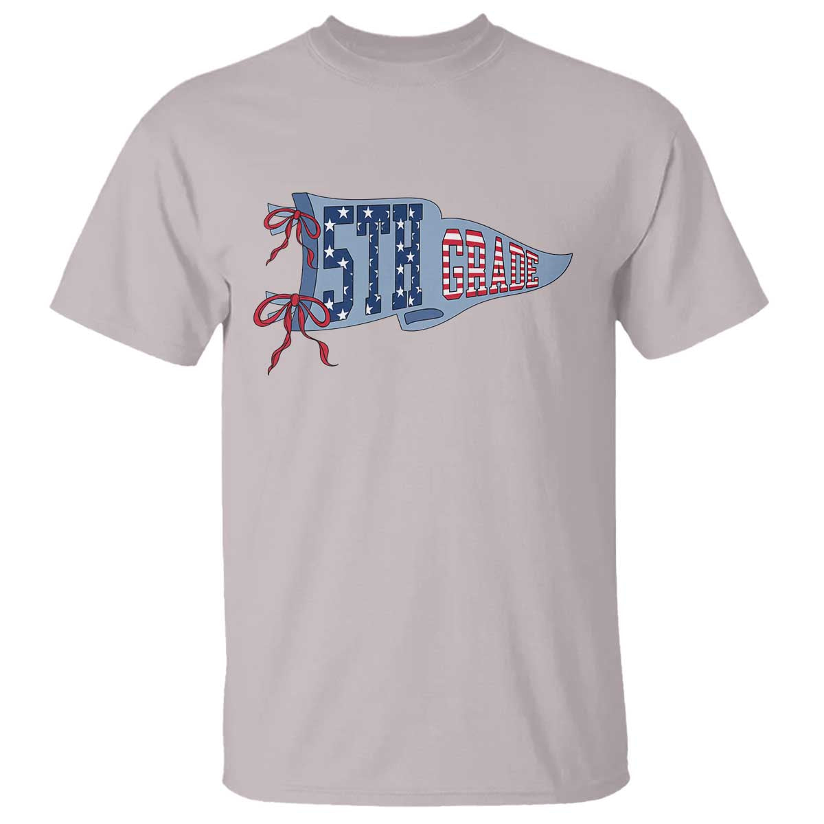 5th Grade Teacher Pennant US Flag Back to School T Shirt