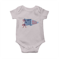 4th Grade Teacher Pennant US Flag Back to School Baby Onesie
