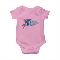 4th Grade Teacher Pennant US Flag Back to School Baby Onesie
