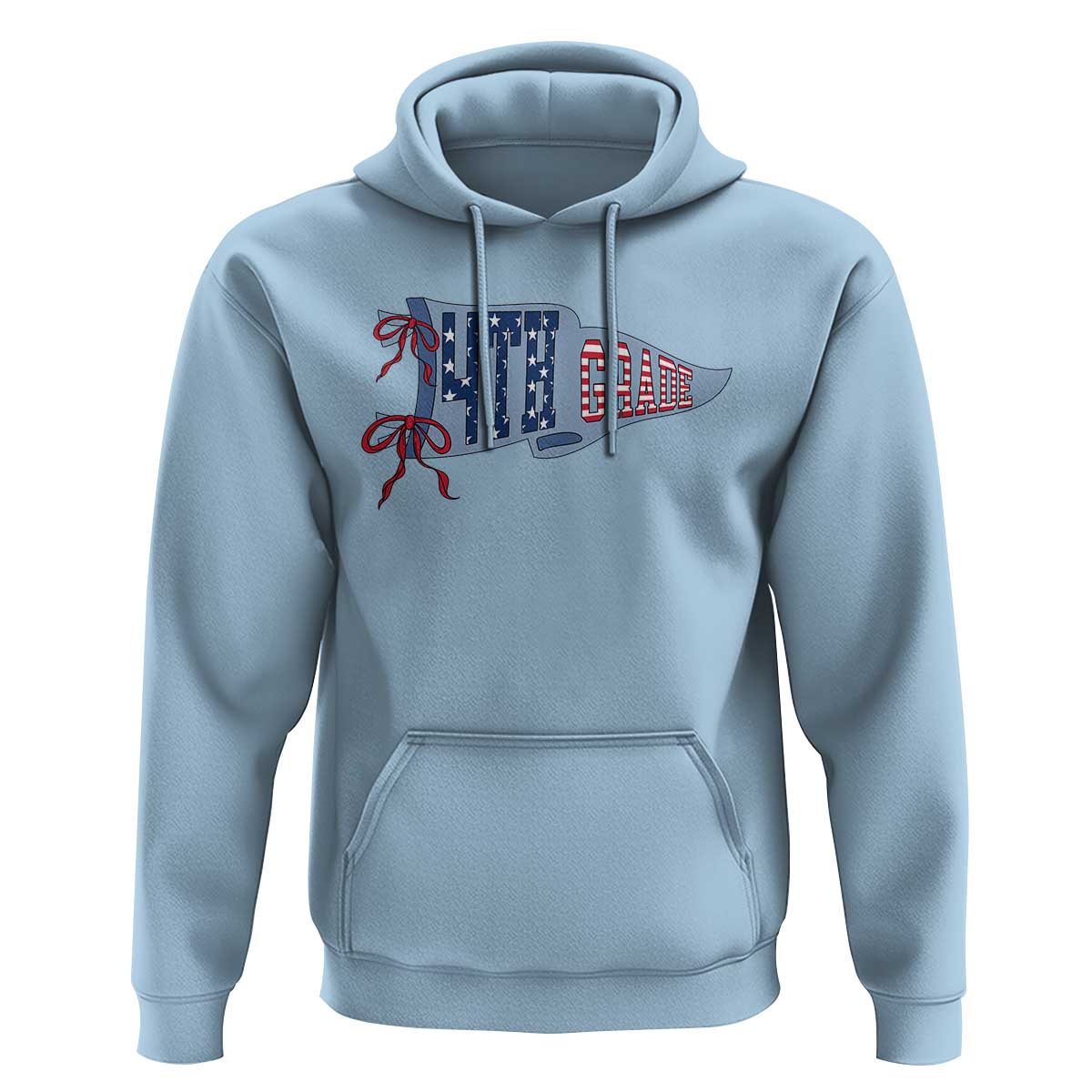 4th Grade Teacher Pennant US Flag Back to School Hoodie