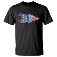 4th Grade Teacher Pennant US Flag Back to School T Shirt