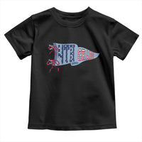 4th Grade Teacher Pennant US Flag Back to School Toddler T Shirt