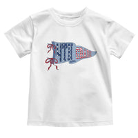 4th Grade Teacher Pennant US Flag Back to School Toddler T Shirt